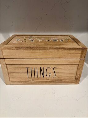 Rae Dunn Rustic “THINGS” Storage Box